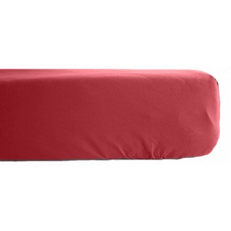 Drap housse percale pur coton peigné longues fibres 80 fils/cm² avec bonnet de 35 cm Vent du sud