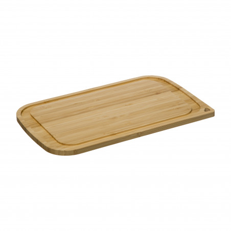 Plat en verre Borosilicate 29 x 18 cm avec couvercle bambou Atmosphera