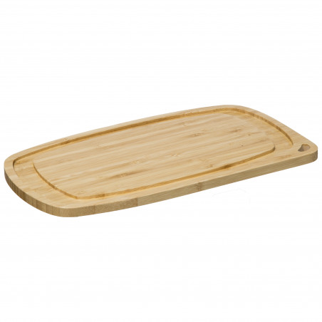 Plat à cake en verre Borosilicate 27 x 14 cm avec couvercle bambou Atmosphera
