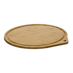 Plat en verre oval Borosilicate 30 x 21 cm avec couvercle bambou Atmosphera