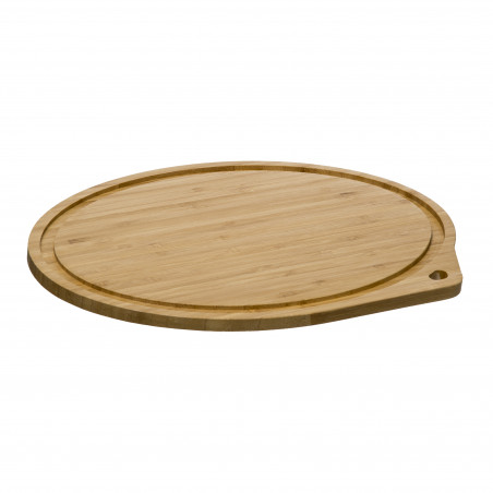 Plat en verre oval Borosilicate 30 x 21 cm avec couvercle bambou Atmosphera