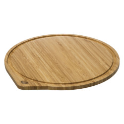 Plat à tarte en verre Borosilicate diamètre 27 cm avec couvercle bambou Atmosphera