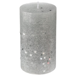 Bougie pailletée Hauteur 12 cm "Spécial Fêtes" Atmosphera.