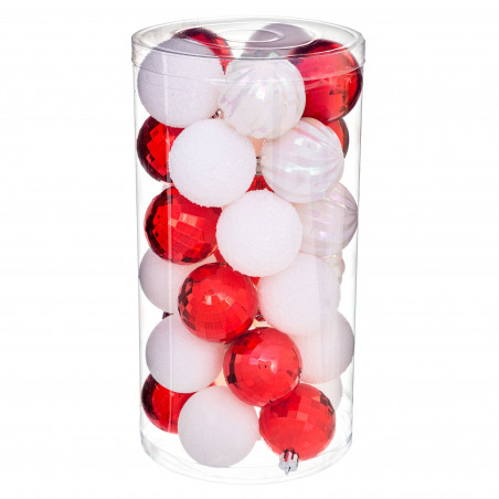 Lot de 30 Boules de Noel décoratives "Spécial Fêtes" Atmosphera.