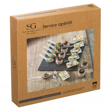Ensemble dégustation apéritif 25 pièces Secret de Gourmet