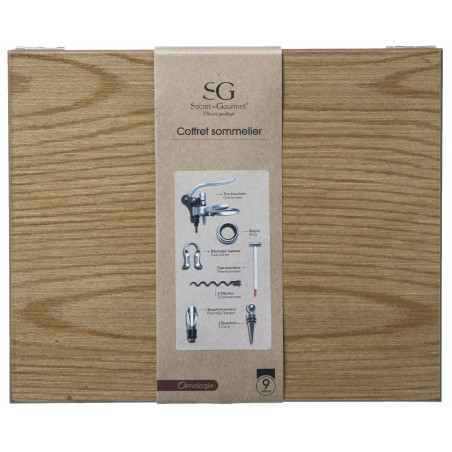 Coffret sommelier 9 pièces Secret de Gourmet