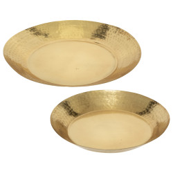 Lot de 2 plateaux métal gravé "Gipsy" Atmosphera