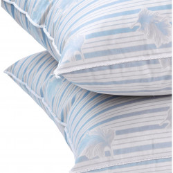 Lot de 2 oreillers plumes véritables 60 x 60 "Blanc rêve"