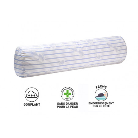 Polochon plumes véritables pour lit 140 "Blanc rêve" confort moelleux
