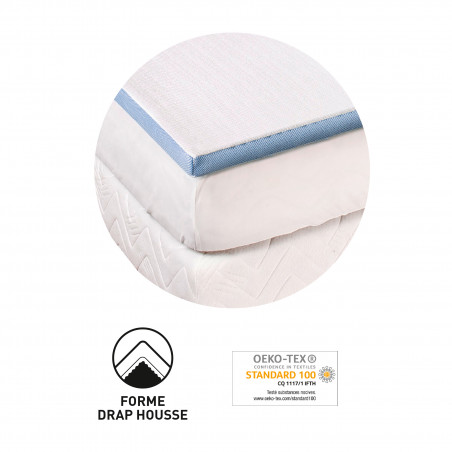 Surmatelas Lestra Fjord à mémoire de forme 90 x 190 cm Lestra