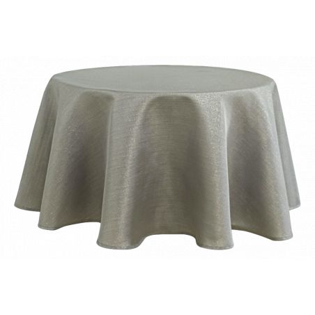 Nappe anti tache ronde "Paillettes" 160 cm (4 à 6 couverts)