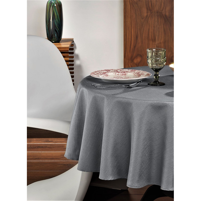 Nappe anti tache ronde "Paillettes" 160 cm (4 à 6 couverts)