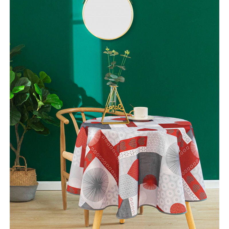 Nappe anti tache ronde "Estelle" 160 cm (4 à 6 couverts)
