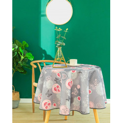 Nappe anti tache ronde "Suzy" 160 cm (4 à 6 couverts)