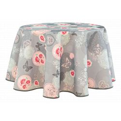 Nappe anti tache ronde "Suzy" 160 cm (4 à 6 couverts)