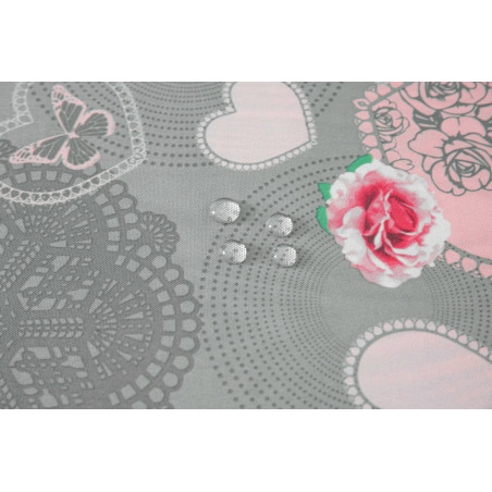 Nappe anti tache ronde "Suzy" 160 cm (4 à 6 couverts)