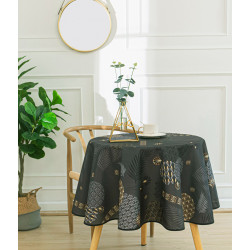 Nappe anti tache ronde "Vickye" 160 cm (4 à 6 couverts)