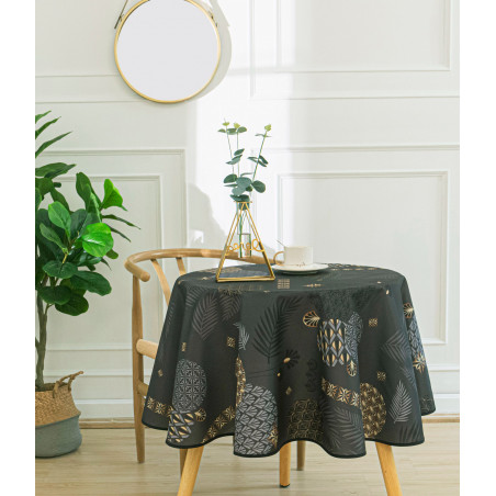 Nappe anti tache ronde "Vickye" 160 cm (4 à 6 couverts)
