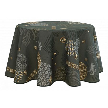 Nappe anti tache ronde "Vickye" 160 cm (4 à 6 couverts)