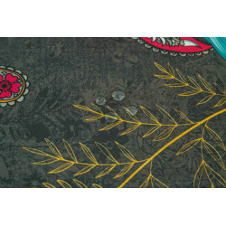 Nappe anti tache ronde "Colibri" 160 cm (4 à 6 couverts)