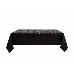 Nappe anti tache rectangulaire "Stella" Effet métal 145 x 240 cm (6 à 10 couverts)
