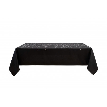 Nappe anti tache rectangulaire "Stella" Effet métal 145 x 240 cm (6 à 10 couverts)