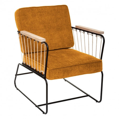 Fauteuil "Anzio" tissu chenille Atmosphera