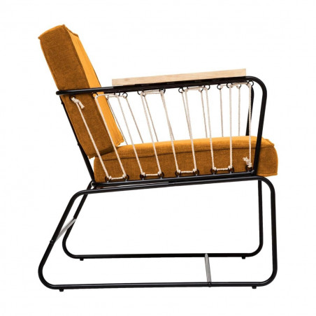 Fauteuil "Anzio" tissu chenille Atmosphera
