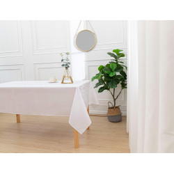 Nappe anti tache rectangulaire "Stella" Effet Métal 145 x 300 cm (8 à 12 couverts)