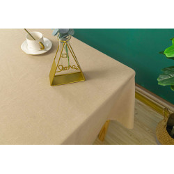 Nappe antitache unie beige rectangulaire 145 x 240 cm
