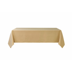 Nappe antitache unie beige rectangulaire 145 x 240 cm