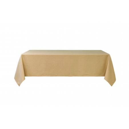 Nappe antitache unie beige rectangulaire 145 x 240 cm