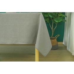 Nappe antitache unie perle rectangulaire 145 x 240 cm