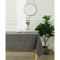 Nappe antitache unie anthracite rectangulaire 145 x 240 cm