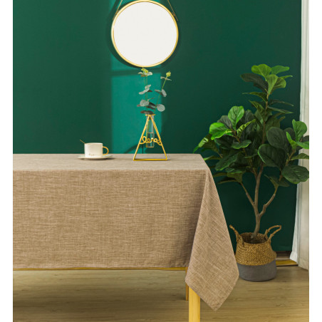 Nappe anti tache rectangulaire taupe