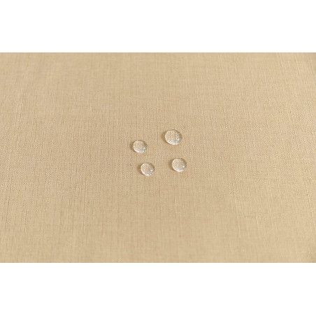 Nappe antitache unie beige ronde 160 cm