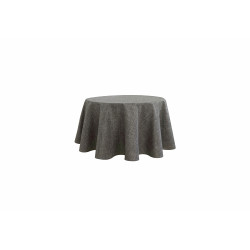 Nappe antitache unie anthracite ronde 160 cm