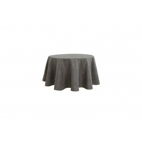 Nappe antitache unie anthracite ronde 160 cm