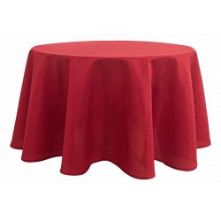 Nappe antitache unie rouge ronde 160 cm