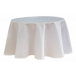 Nappe antitache unie blanche ronde 160 cm