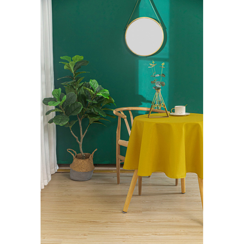 Nappe anti tache ronde moutarde