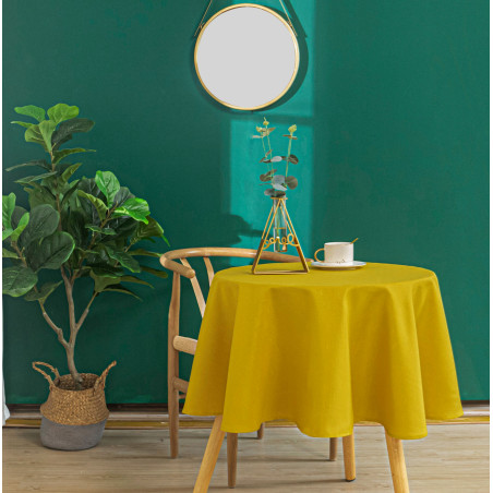 Nappe anti tache ronde moutarde