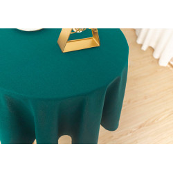 Nappe anti tache ronde bleu paon