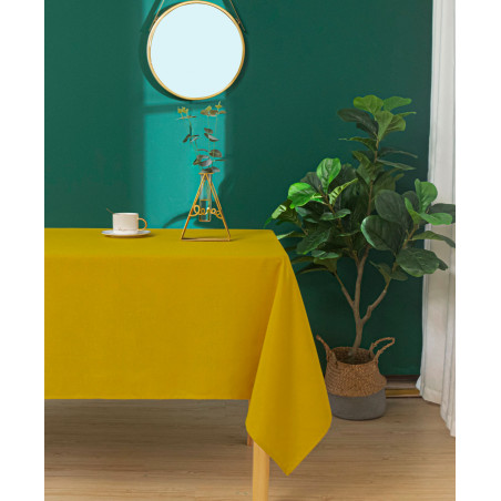 Nappe anti tache rectangulaire moutarde