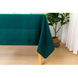 Nappe anti tache rectangulaire bleu paon
