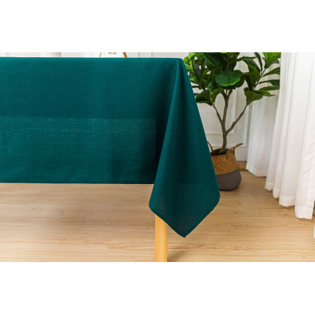 Nappe anti tache rectangulaire bleu paon