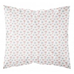 Parure de couette 140 x 200 "My happy place" Réversible 100% Coton / 57 Fils/cm²