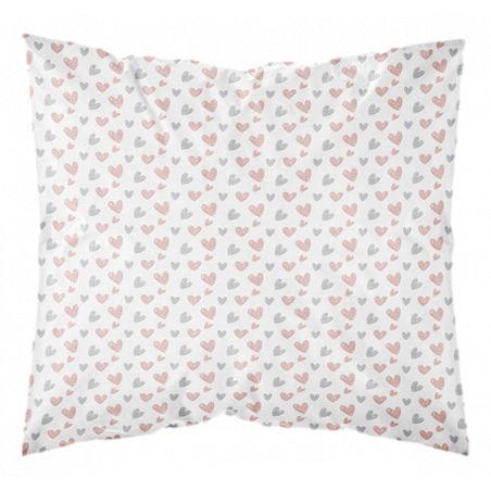 Parure de couette 140 x 200 "My happy place" Réversible 100% Coton / 57 Fils/cm²