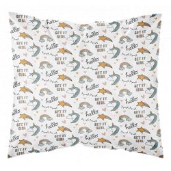 Parure de couette 140 x 200 "Lucky Girl" Réversible 100% Coton / 57 Fils/cm²