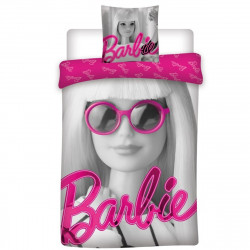 Parure de couette 140 x 200 réversible "Barbie" Microfibre / 100% Polyester